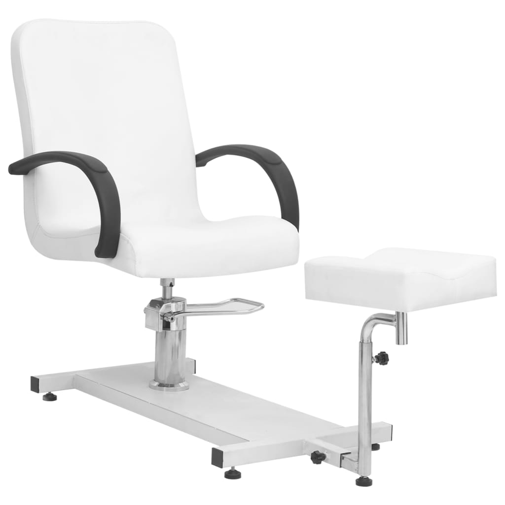 Salon Massage Chair with Footrest - White