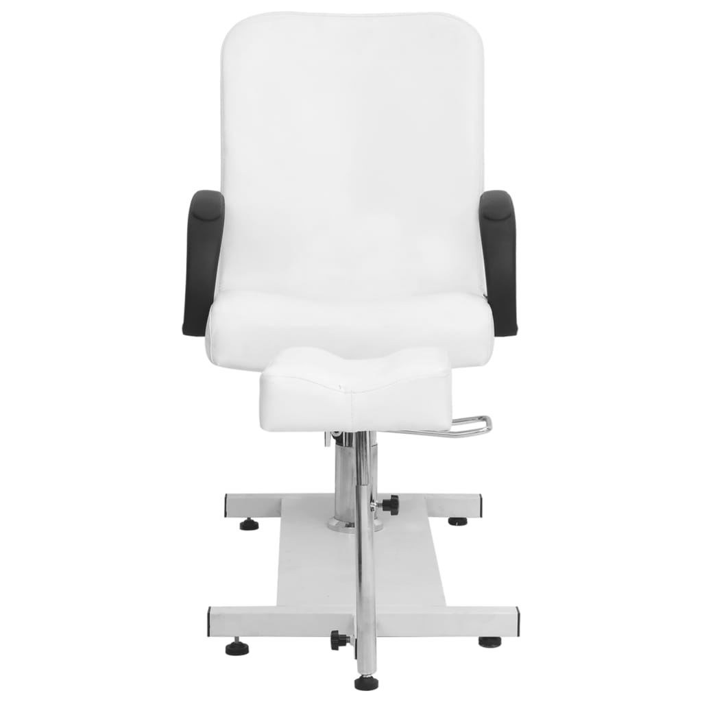 Salon Massage Chair with Footrest - White