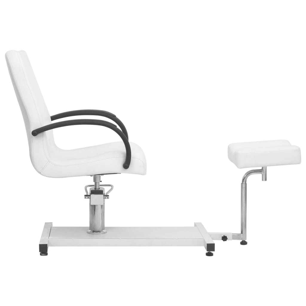 Salon Massage Chair with Footrest - White