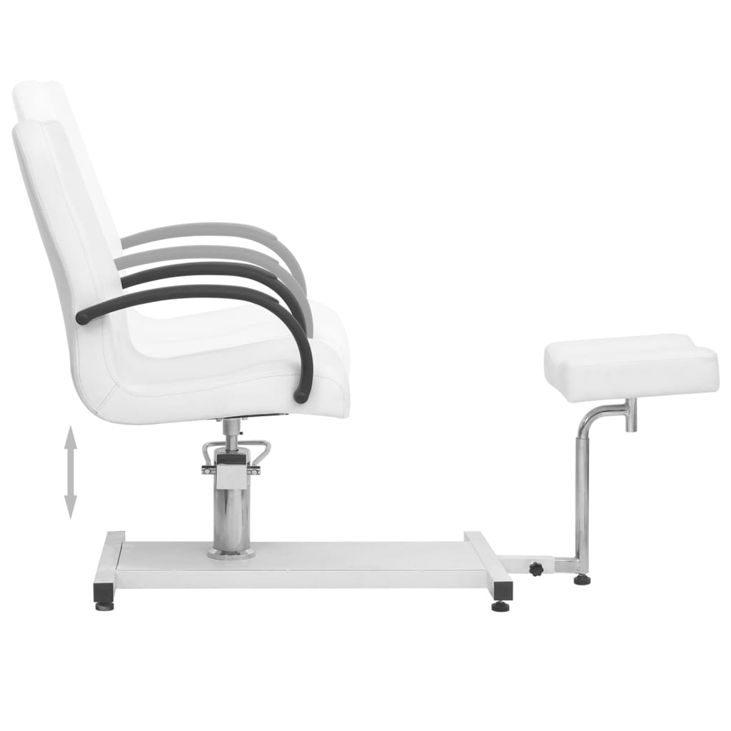 Salon Massage Chair with Footrest - White