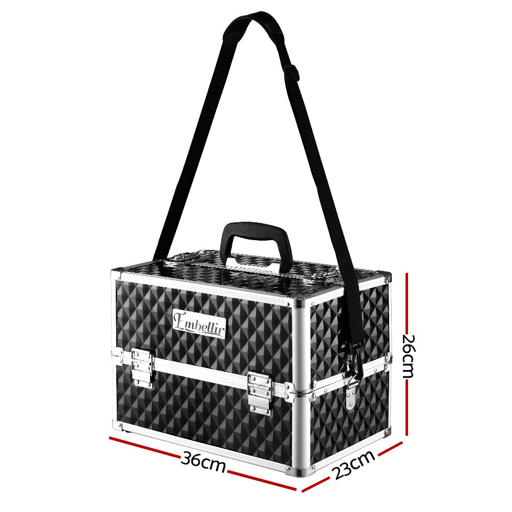 Portable Makeup Case - Diamond Black
