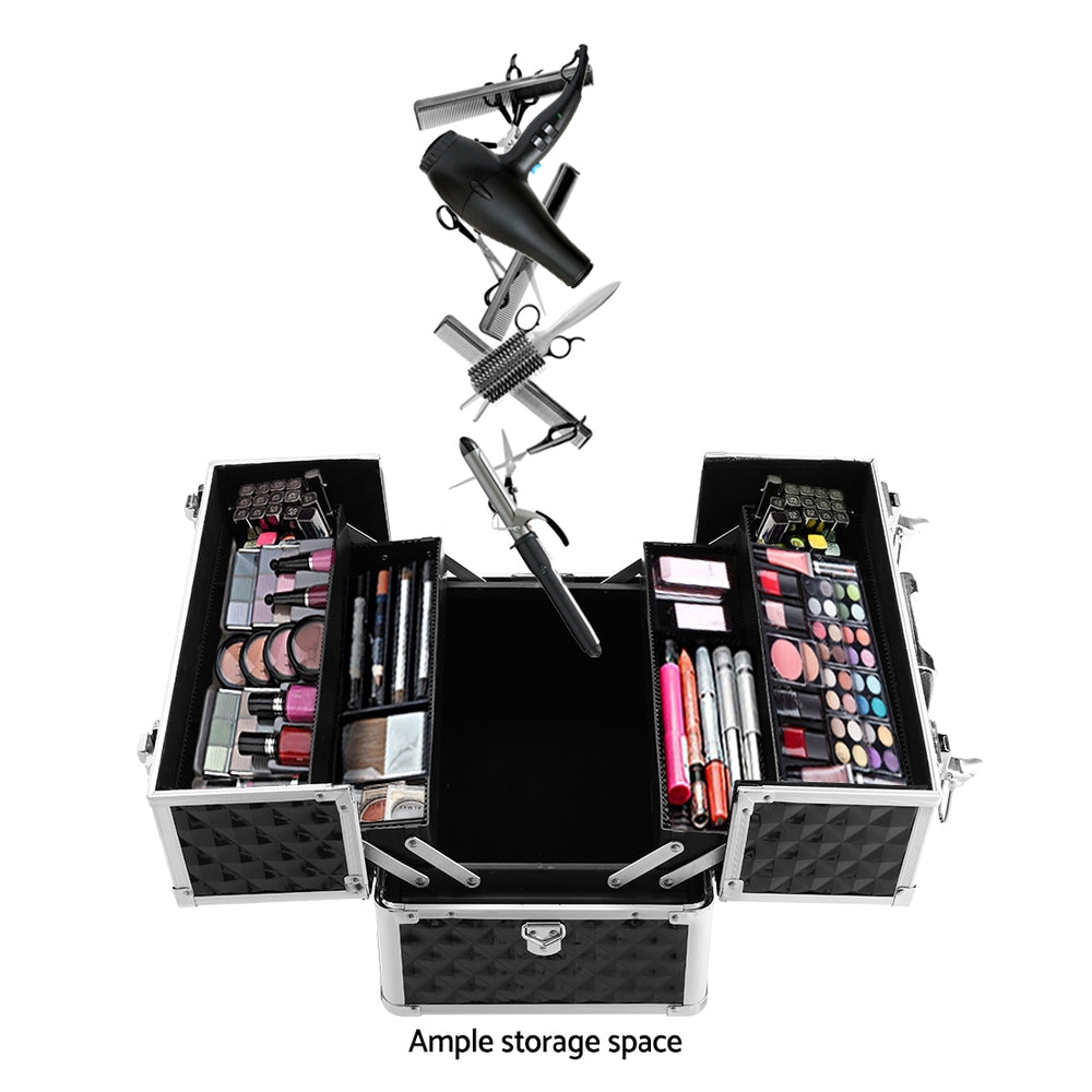 Portable Makeup Case - Diamond Black