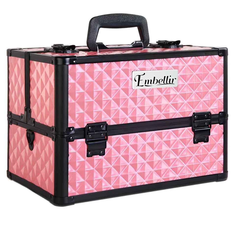 Portable Makeup Case - Diamond Pink