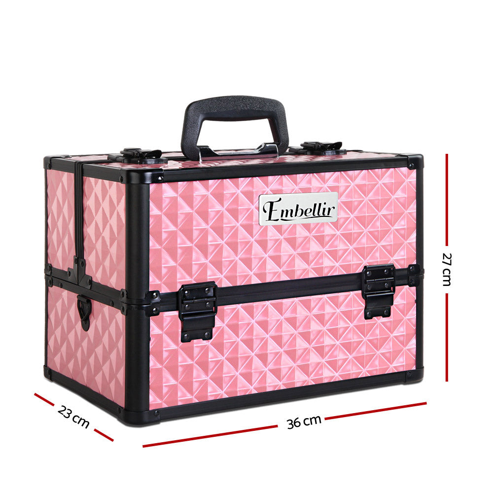 Portable Makeup Case - Diamond Pink