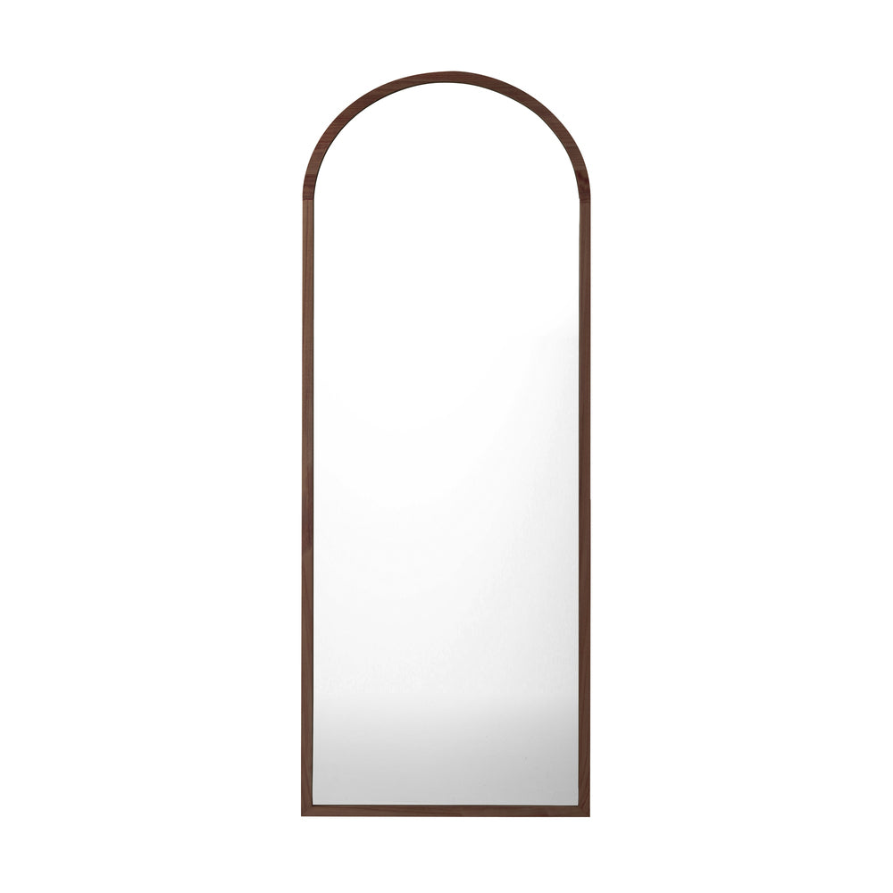 Arched Full-Length Wooden Floor Mirror