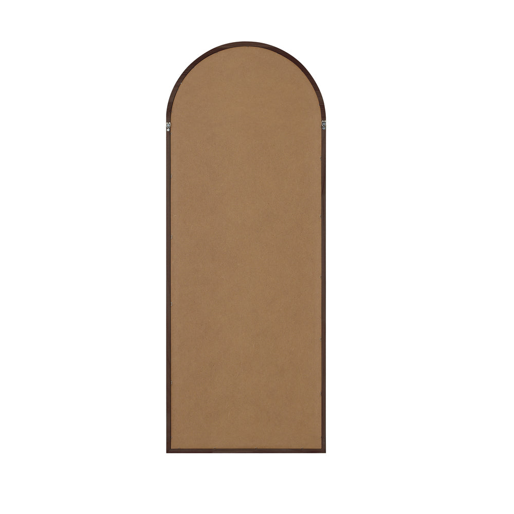 Arched Full-Length Wooden Floor Mirror