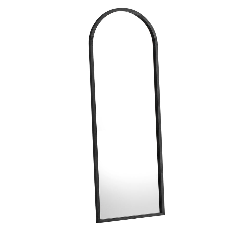 Arched Full-Length Wooden Floor Mirror