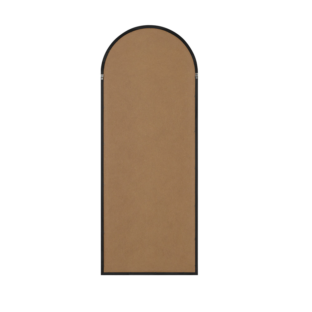 Arched Full-Length Wooden Floor Mirror