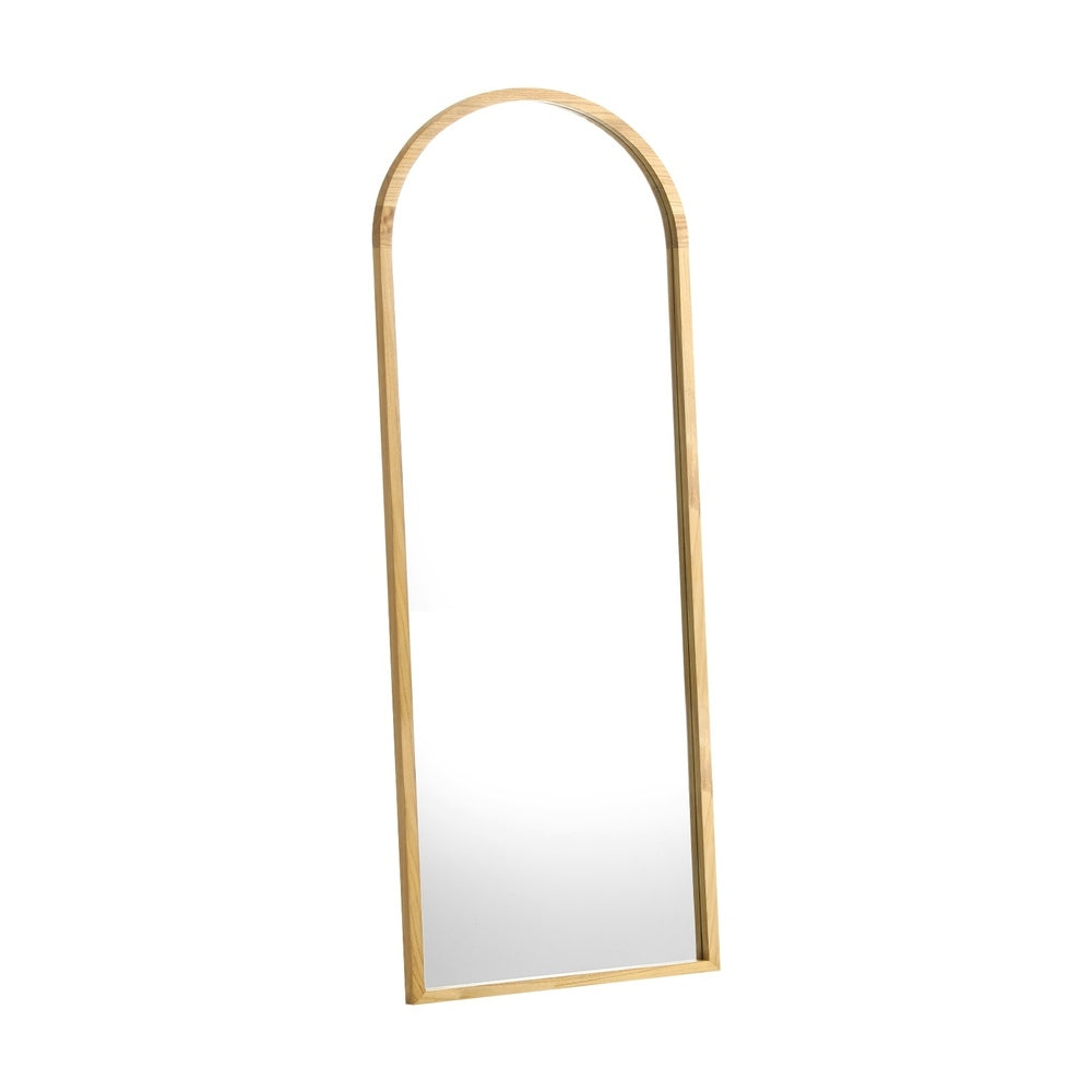 Arched Full-Length Wooden Floor Mirror