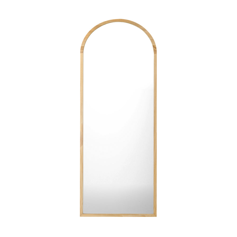Arched Full-Length Wooden Floor Mirror