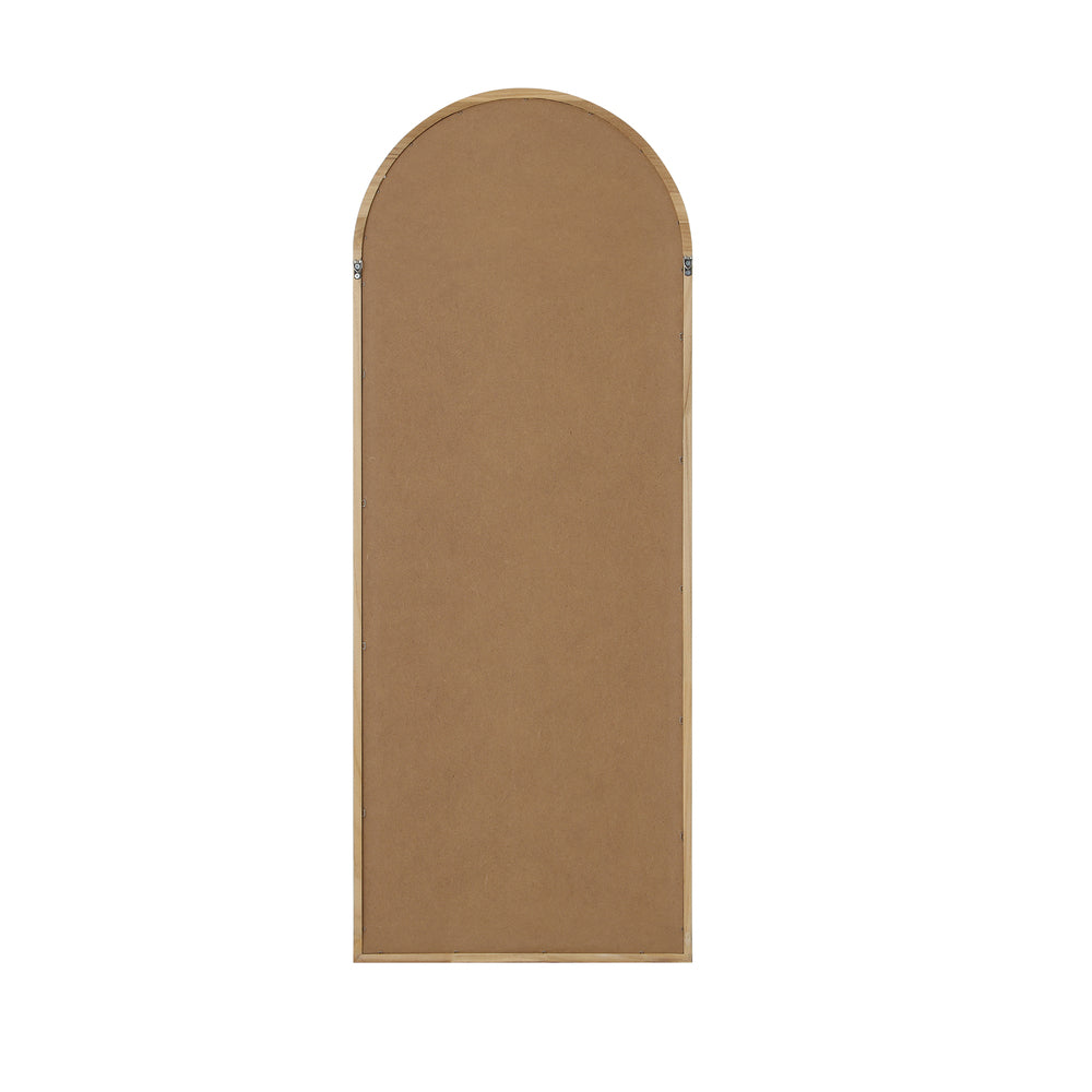 Arched Full-Length Wooden Floor Mirror