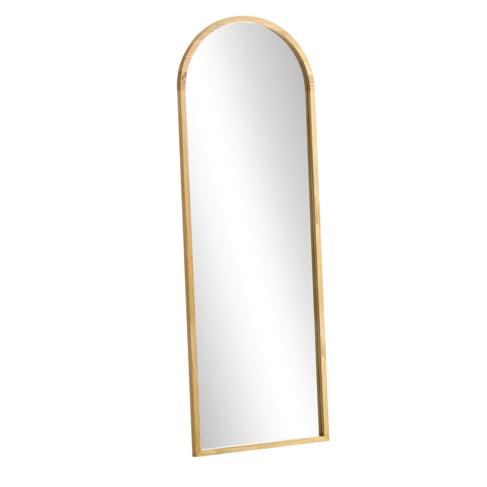 Arched Full-Length Wooden Floor Mirror