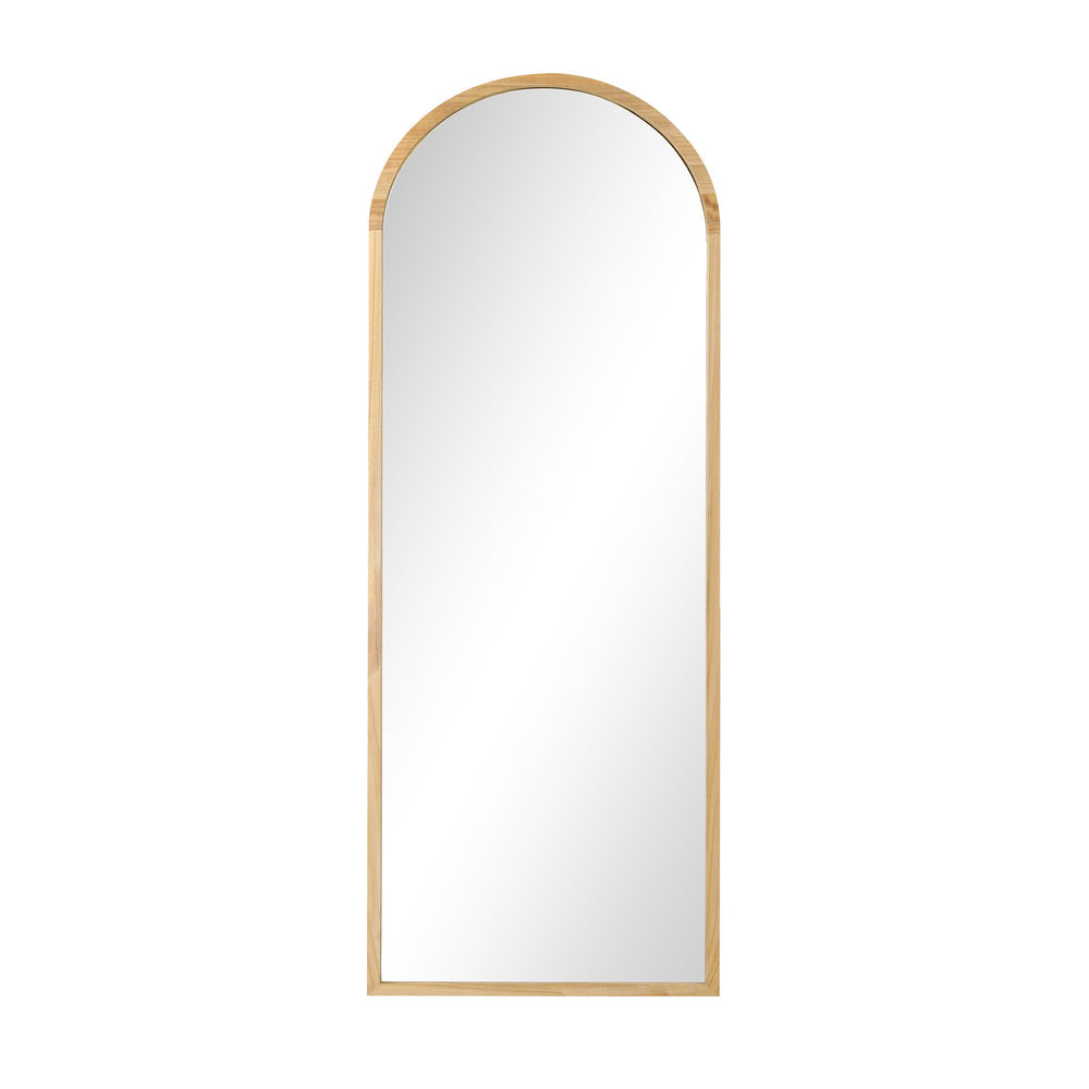 Arched Full-Length Wooden Floor Mirror