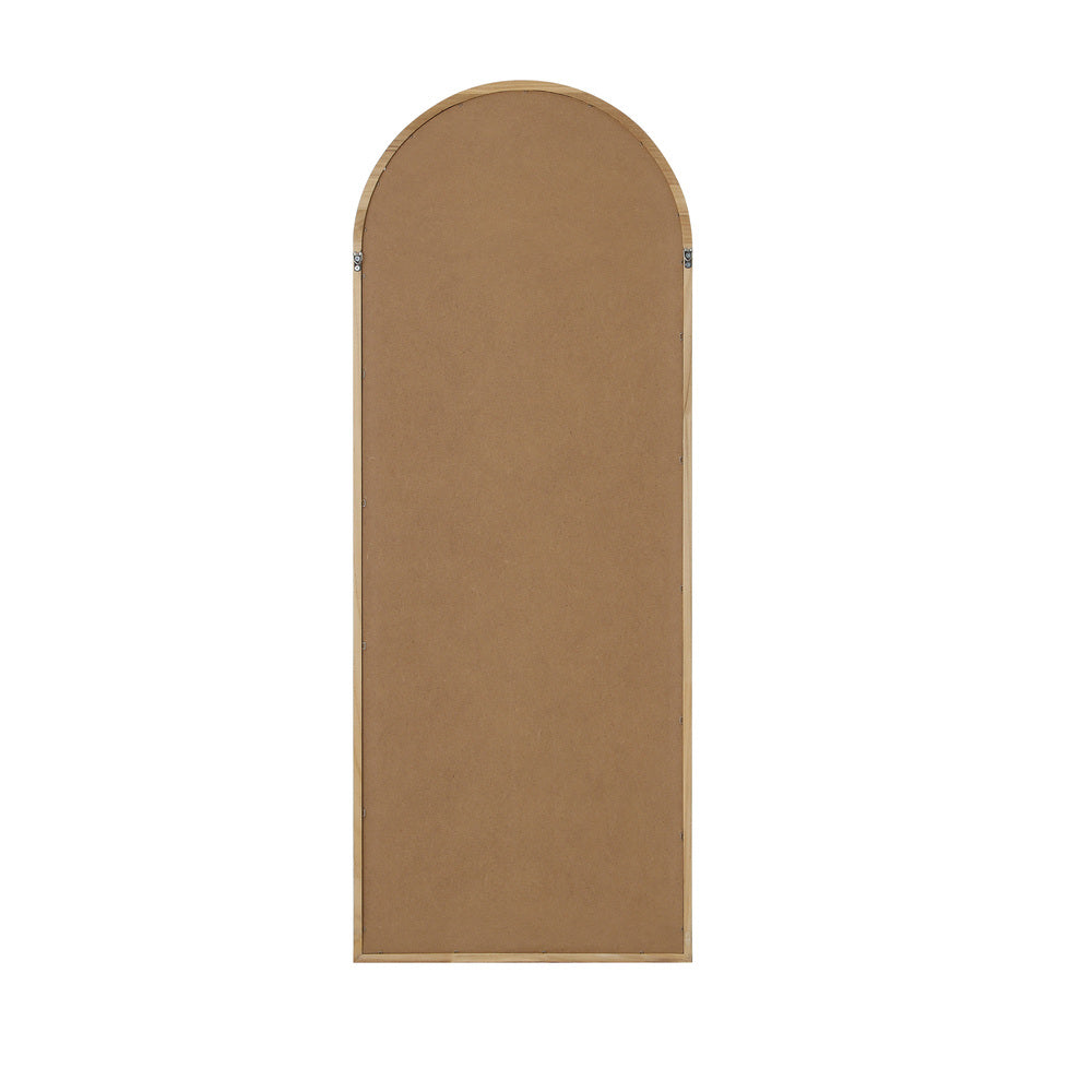 Arched Full-Length Wooden Floor Mirror