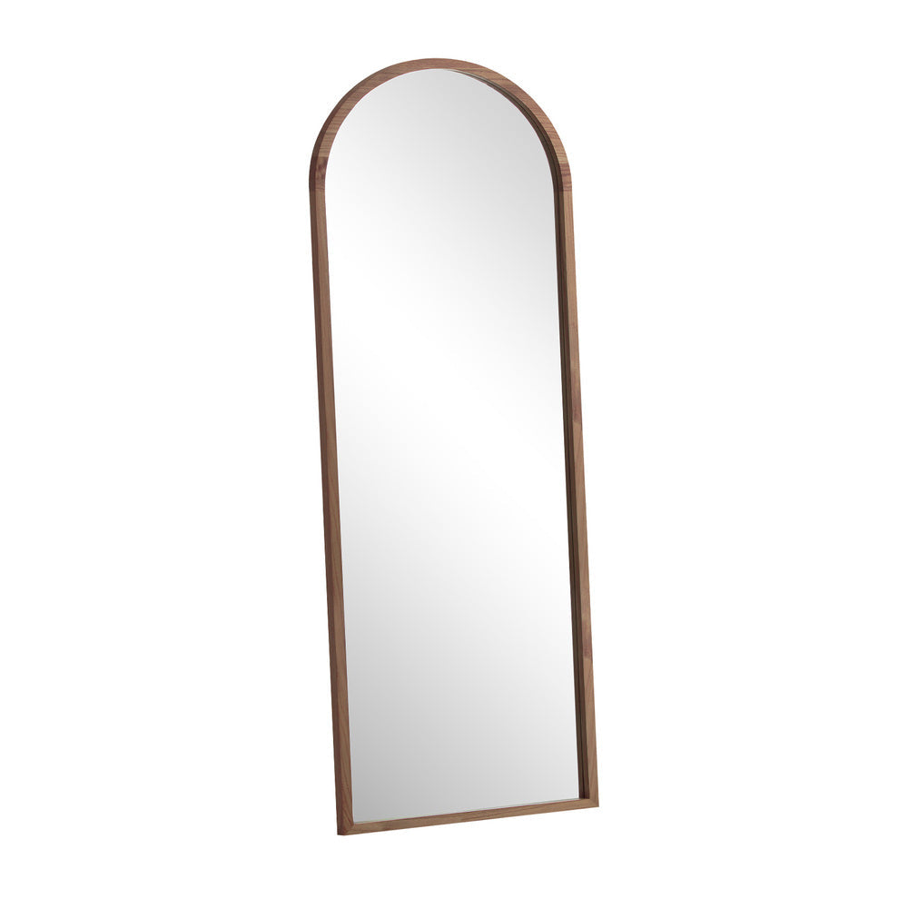 Arched Full-Length Wooden Floor Mirror