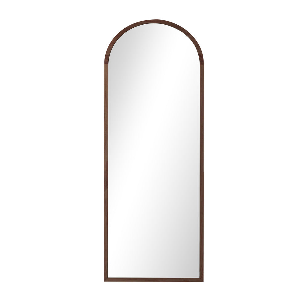 Arched Full-Length Wooden Floor Mirror