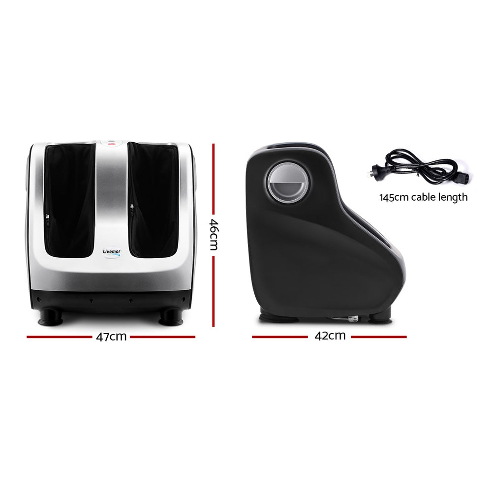 Livemor 5-in-1 Leg & Foot Massager - Silver
