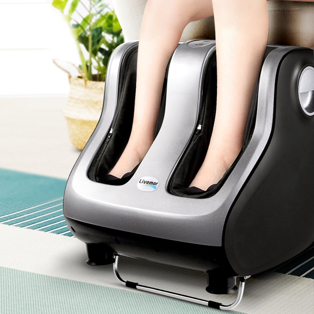 Livemor 5-in-1 Leg & Foot Massager - Silver