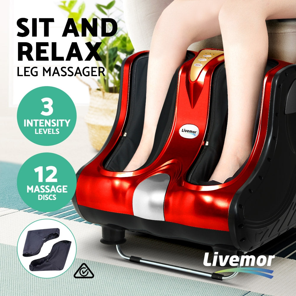 Livemor 5-in-1 Leg Massager - Red