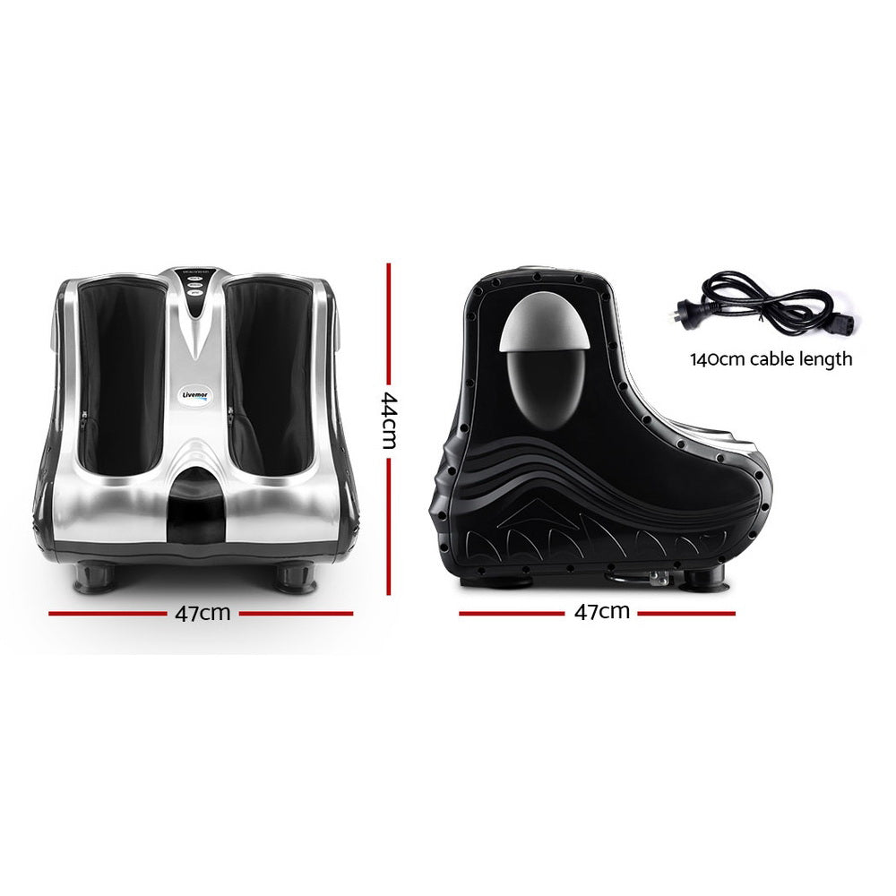 Livemor Leg Massager Shiatsu Rolling - Silver