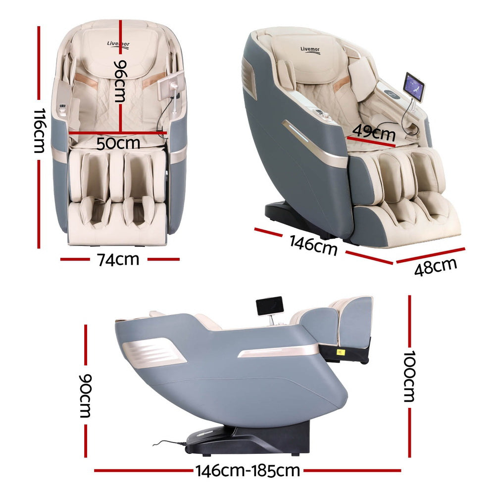 4D Massage Chair - Sina Gray