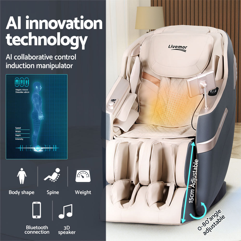 4D Massage Chair - Sina Gray