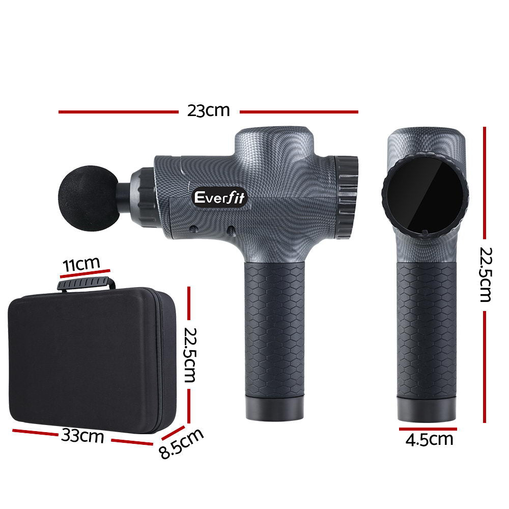 Percussion Massage Gun - 30 Speed, 6 Heads