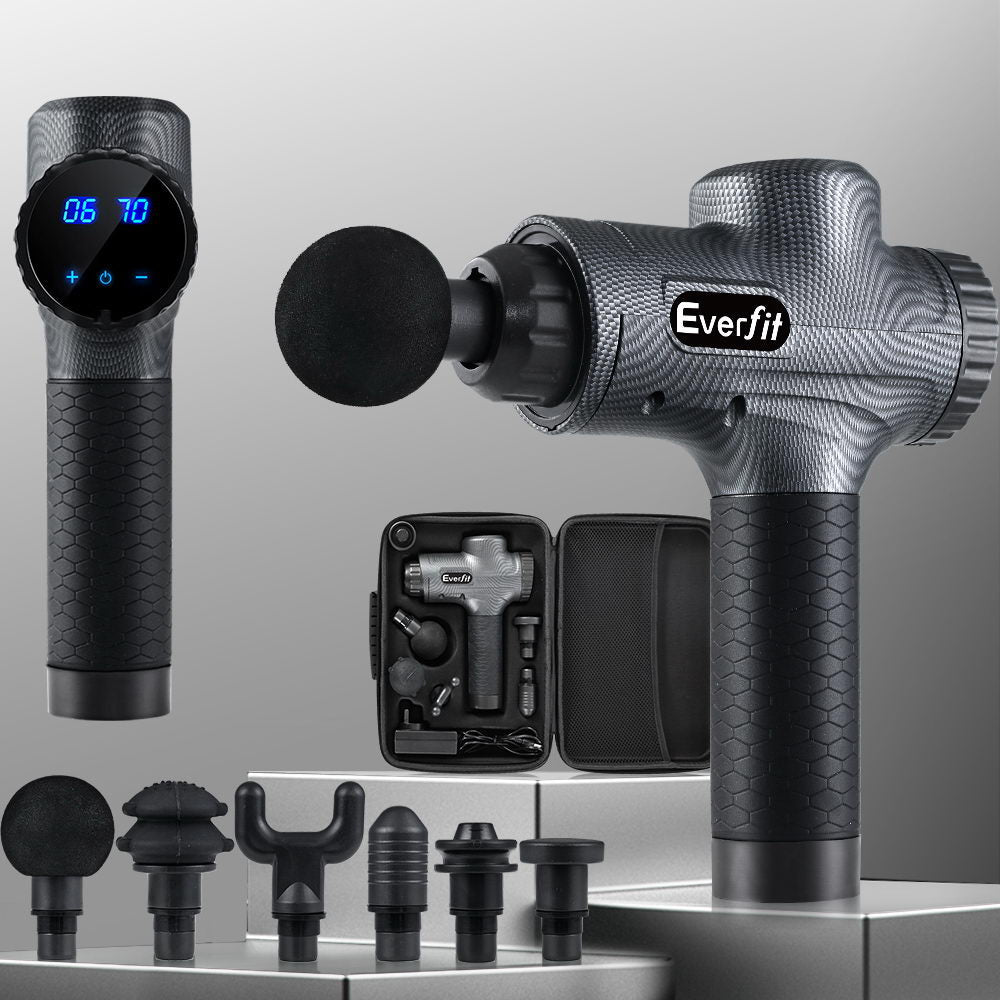 Percussion Massage Gun - 30 Speed, 6 Heads