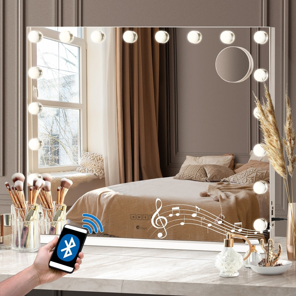 Bluetooth Hollywood Vanity Mirror with 10X Zoom