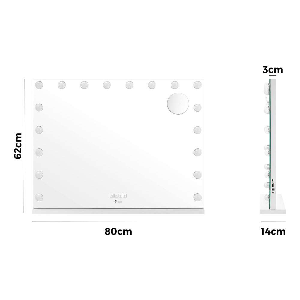Bluetooth Hollywood Vanity Mirror with 10X Zoom