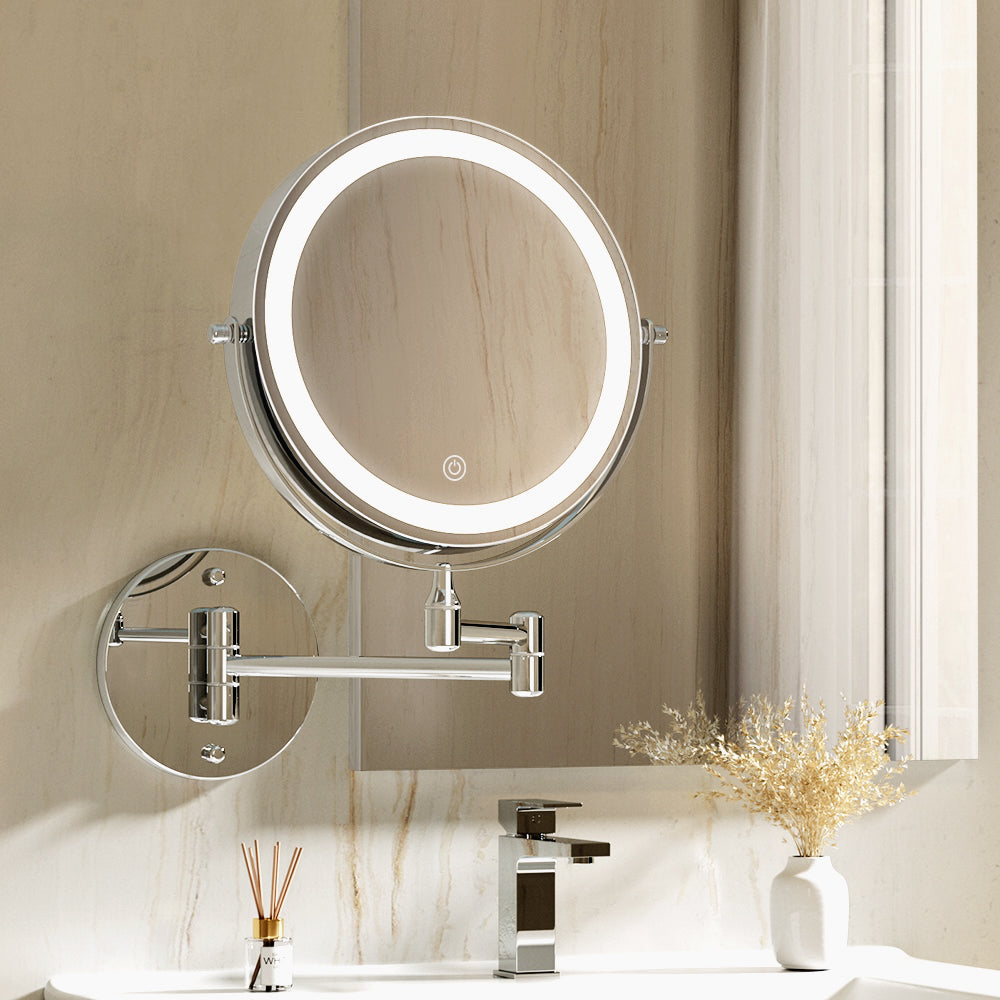 Extendable 10X Magnifying Mirror - Silver