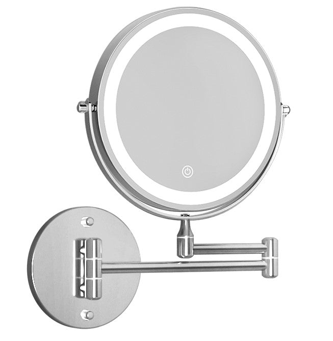Extendable 10X Magnifying Mirror - Silver