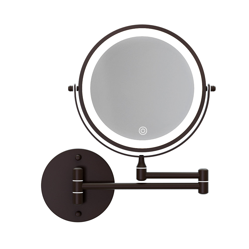 Extendable 10X Magnifying Mirror - Brown