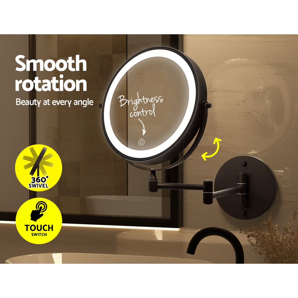 Extendable 10X Magnifying Mirror - Brown