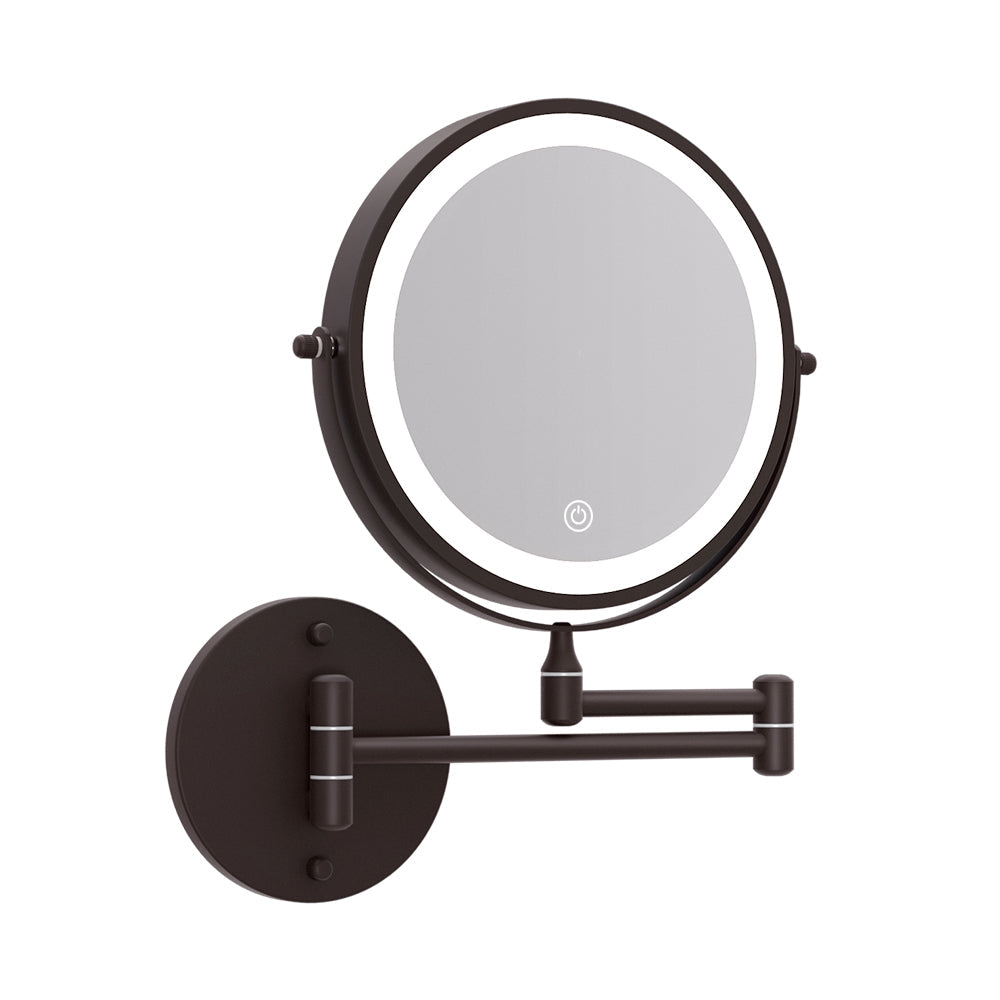 Extendable 10X Magnifying Mirror - Brown