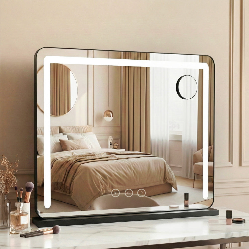 60x50cm Hollywood Vanity Mirror - Black