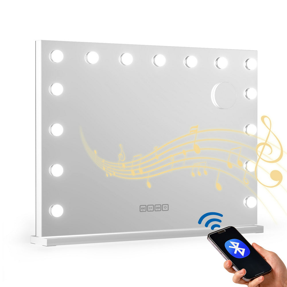80x58cm Bluetooth Hollywood Wall Mirror
