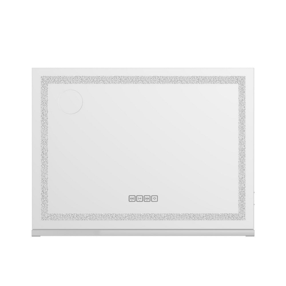 80x58cm Bluetooth Crystal LED Vanity Mirror