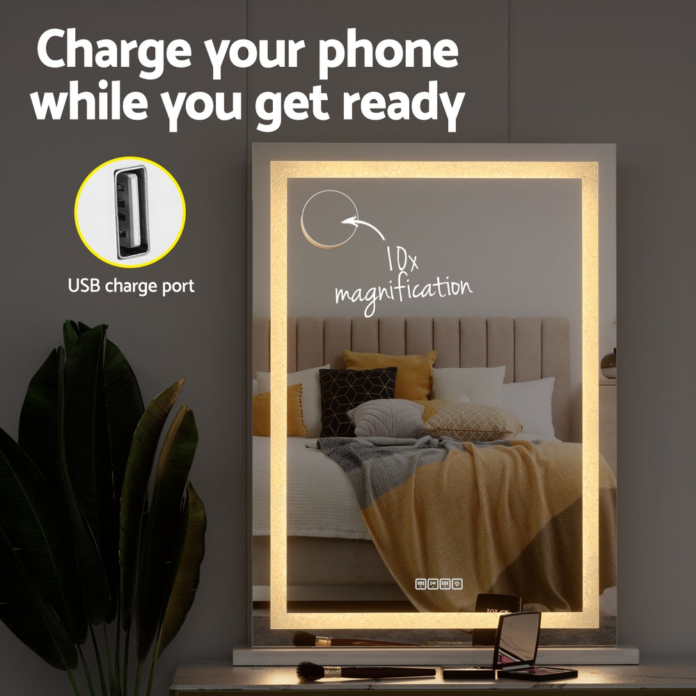 58x80cm Bluetooth Crystal Vanity Mirror