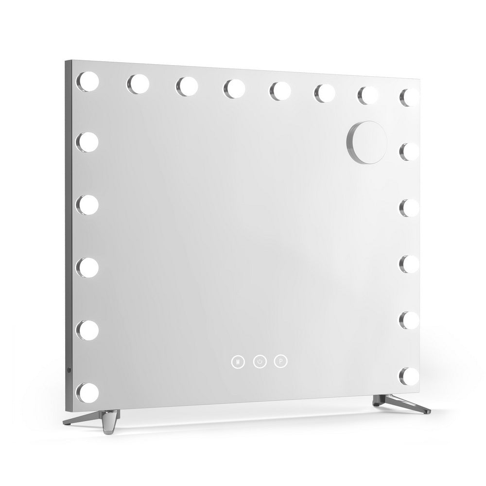 80x65cm Hollywood Vanity Mirror - Silver Legs