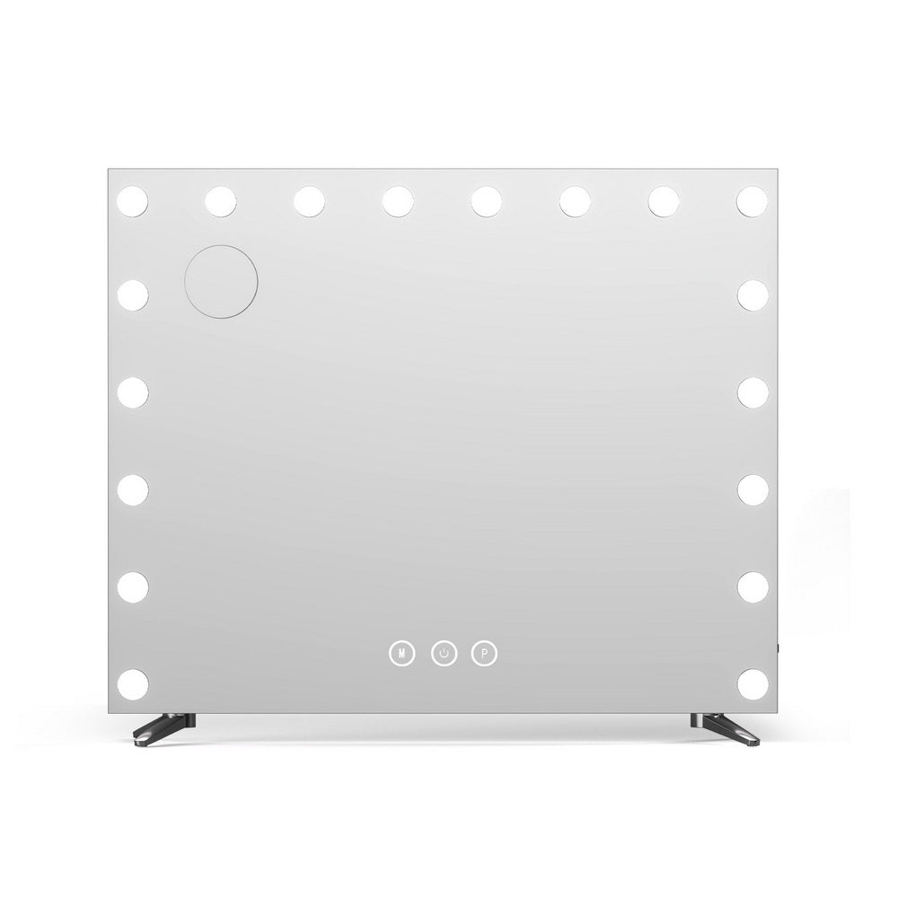 80x65cm Hollywood Vanity Mirror - Silver Legs
