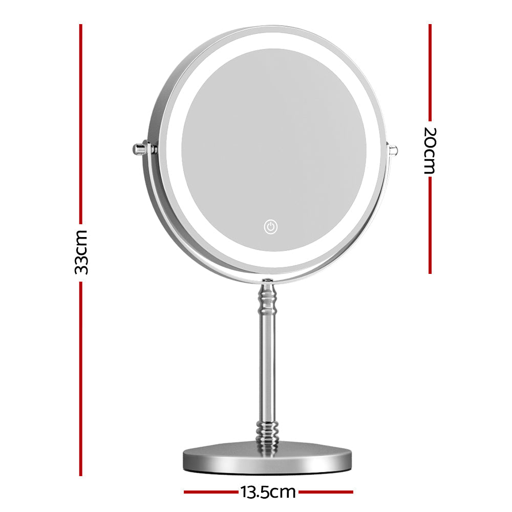 10X Magnifying LED Makeup Mirror 20x20cm