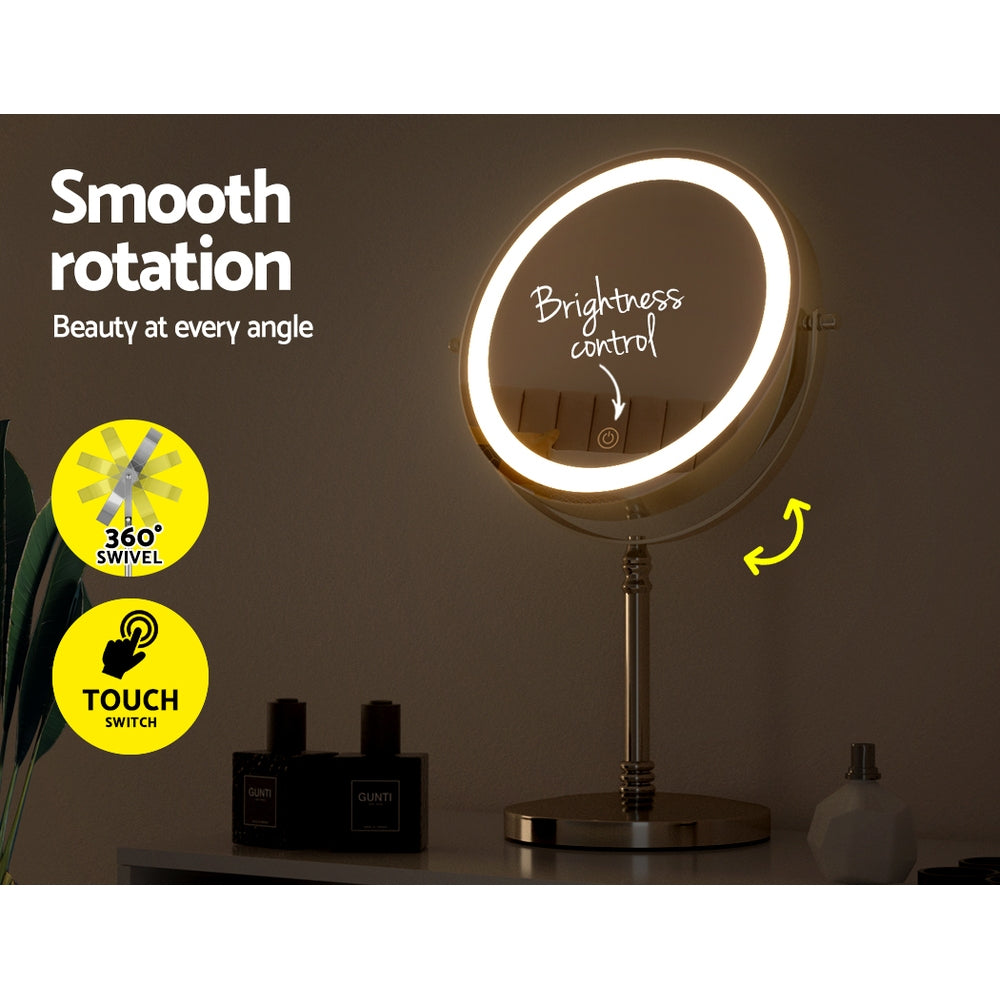 10X Magnifying LED Makeup Mirror 20x20cm