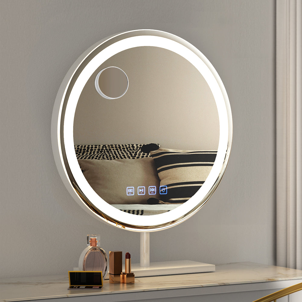 40x40cm Round Bluetooth Vanity Mirror