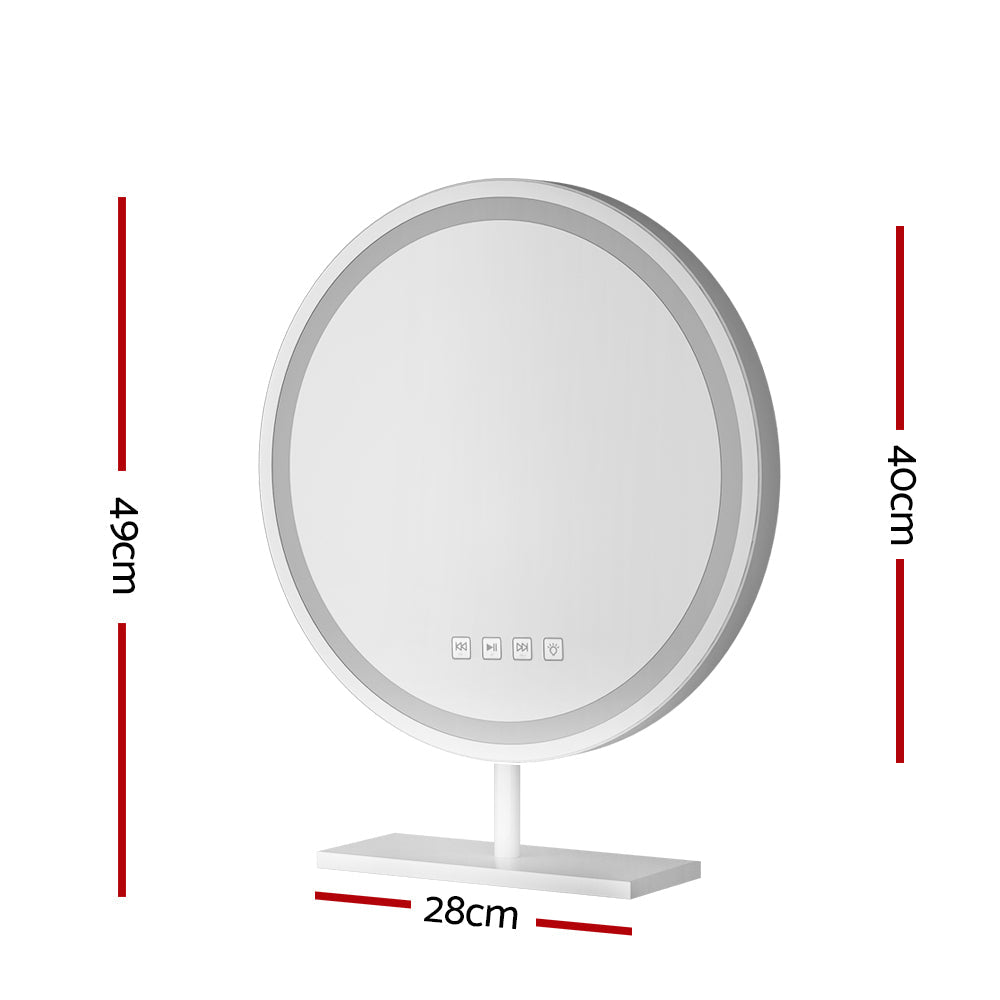 40x40cm Round Bluetooth Vanity Mirror