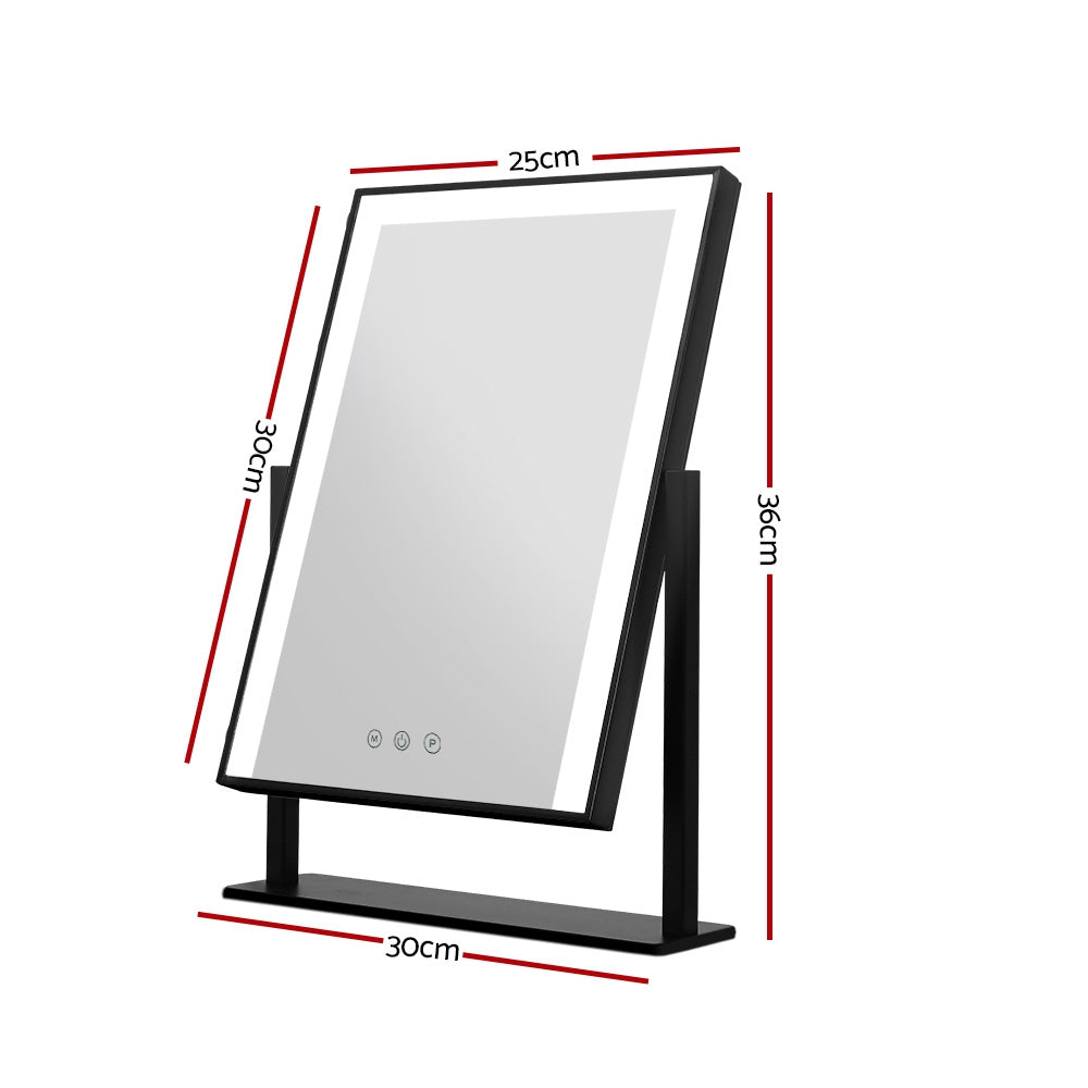 25x30cm Rotating Vanity Mirror - Black