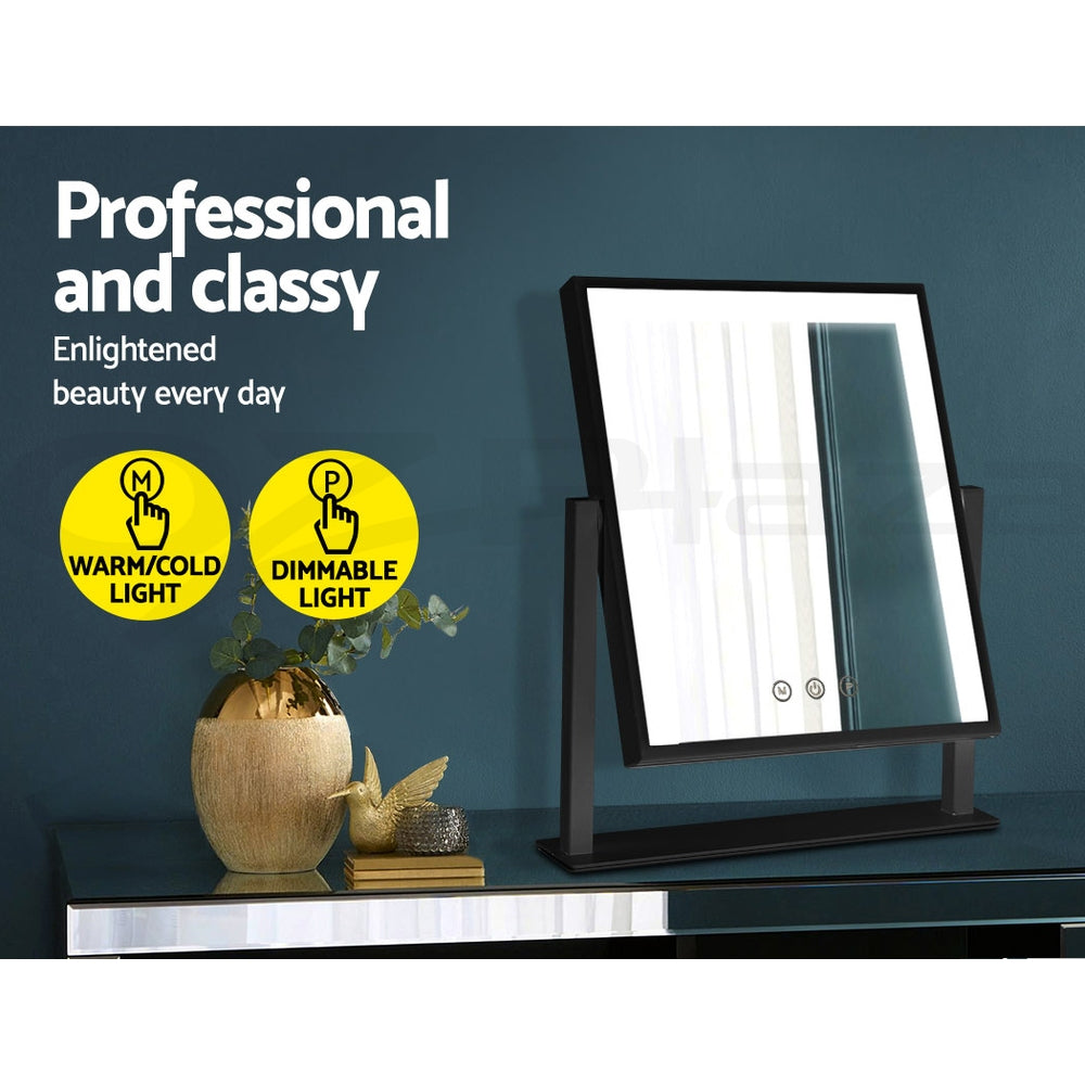 25x30cm Rotating Vanity Mirror - Black