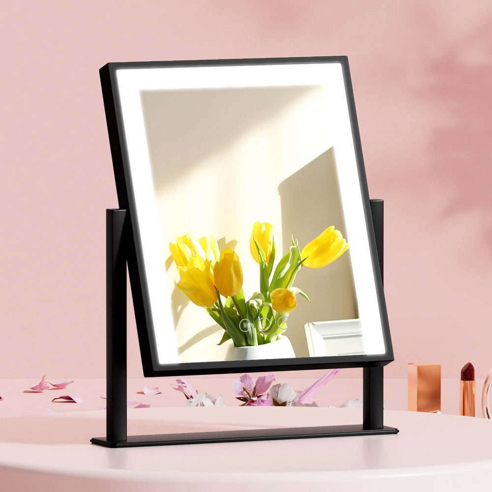 25x30cm Rotating Vanity Mirror - Black