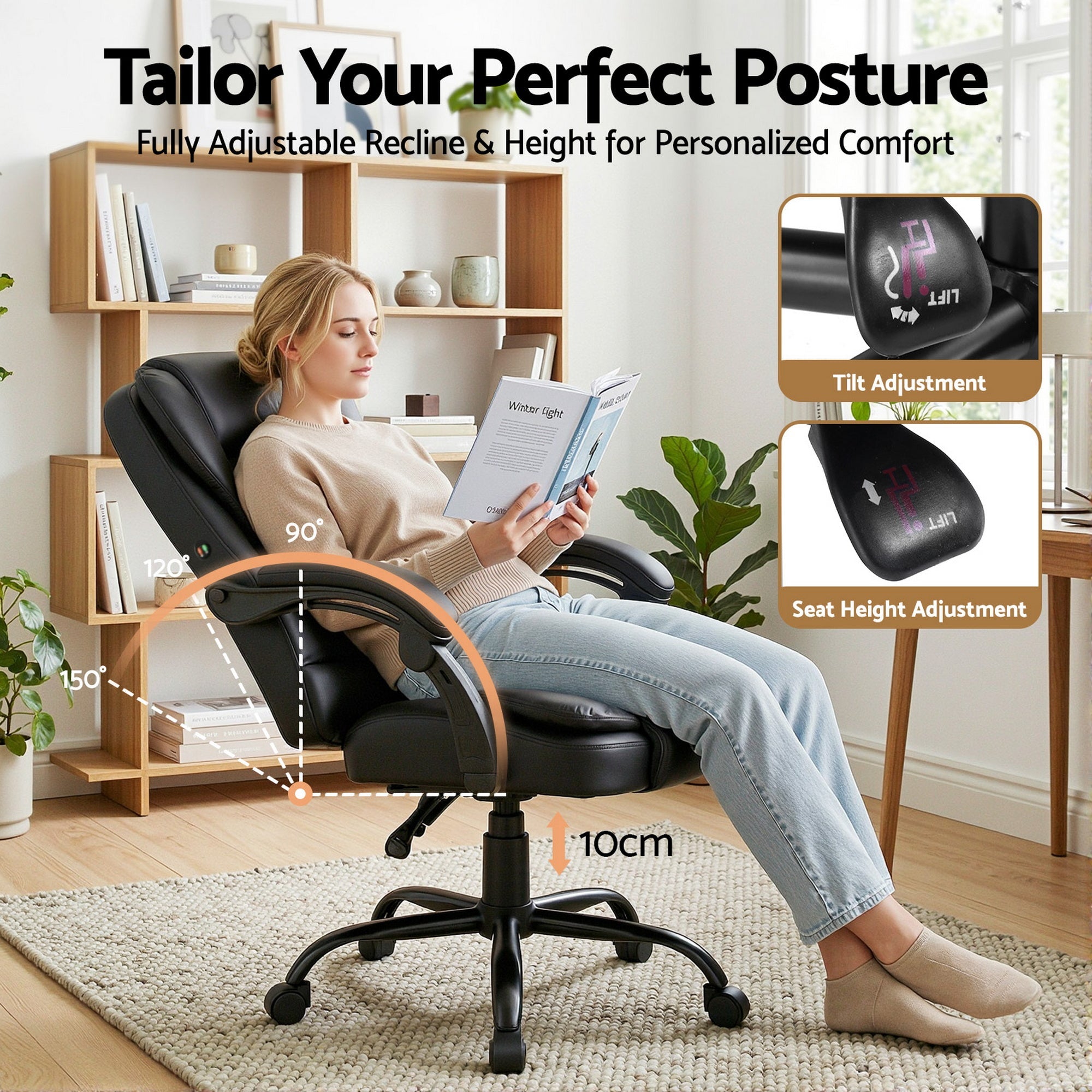 Electric 2-Point Massage Office Chair