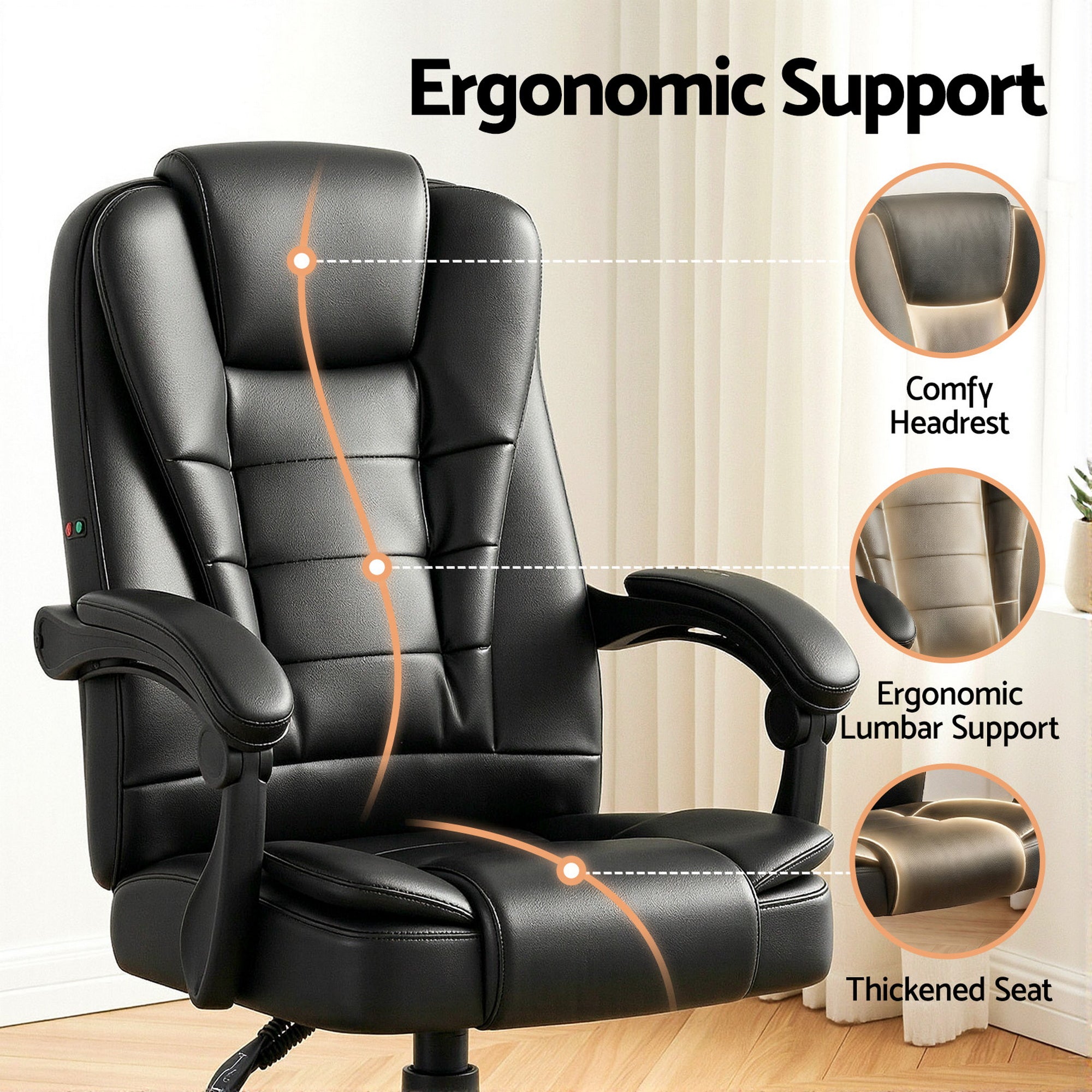 Electric 2-Point Massage Office Chair